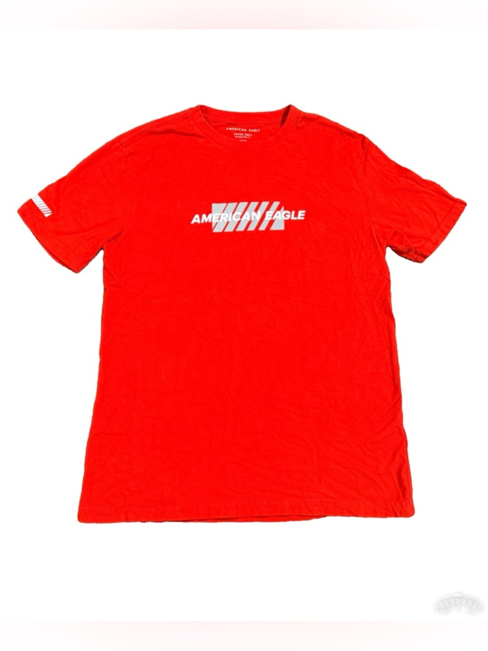 AMERICAN EAGLE MEN RED SHORT-SLEEVE REFLECTIVE GRAPHIC T-SHIRT